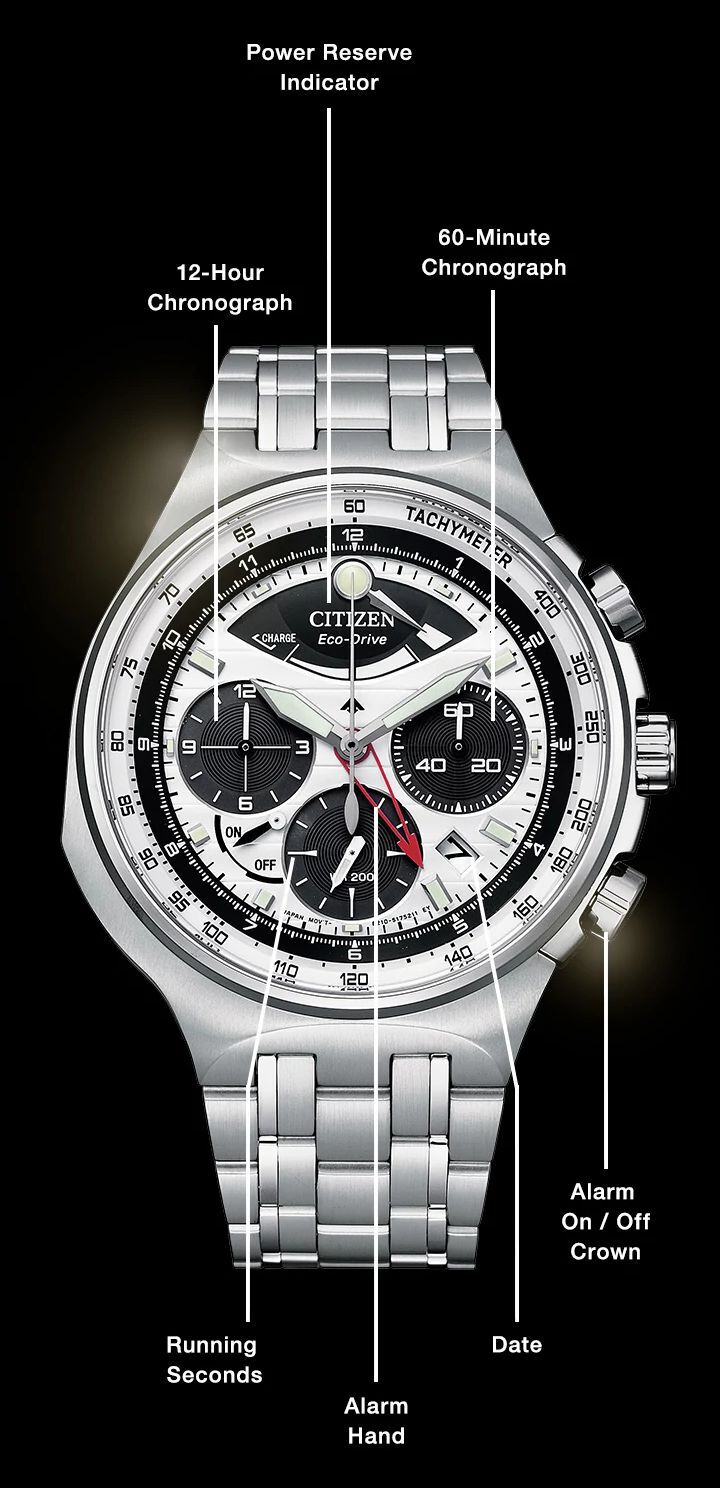 Watch diagram showing features of Caliber 2100 model AV0090-50A Watch diagram showing features of Caliber 2100 model AV0090-50A