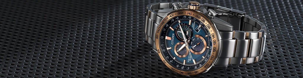 Men's Atomic Timekeeping watches featuring PCAT watch model CB5916-59L on a black textured background