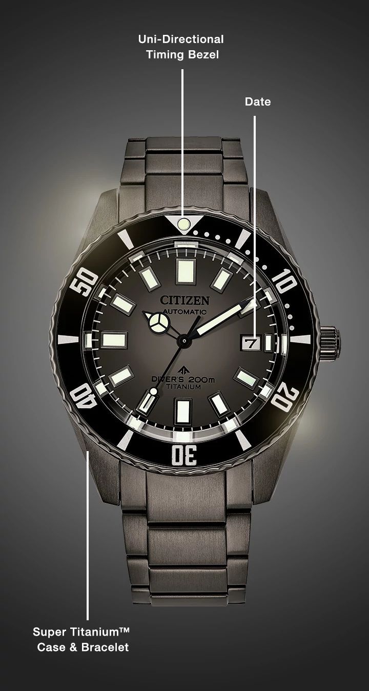 Watch diagram showing features of Men's Promaster Fujitsubo model NB6025-59H Watch diagram showing features of Men's Promaster Fujitsubo model NB6025-59H