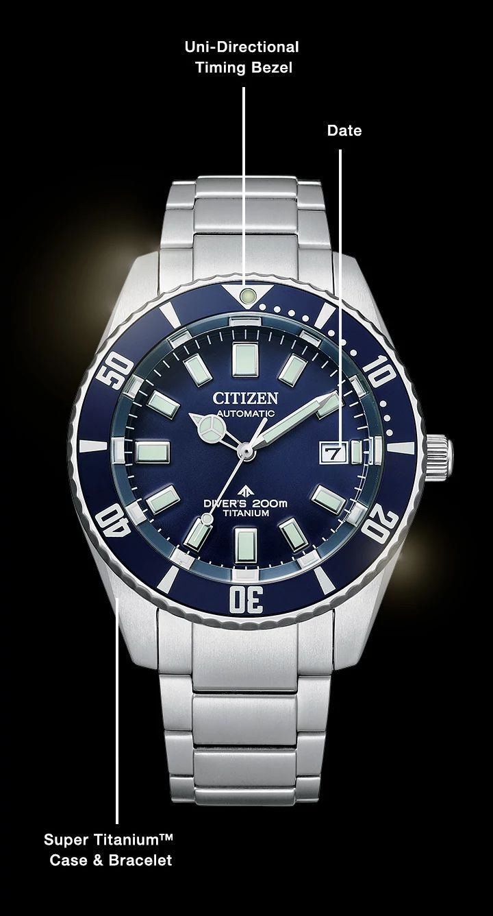 Watch diagram showing features of Men's Promaster Fujitsubo model NB6021-68L Watch diagram showing features of Men's Promaster Fujitsubo model NB6021-68L