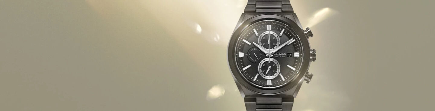 Men's chronograph watch banner, featuring model CA0835-61H.