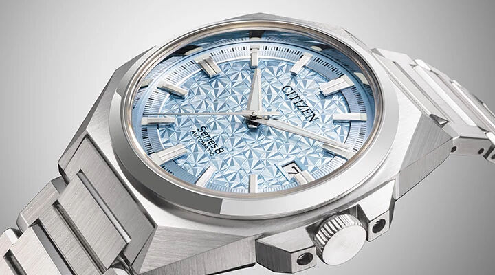New Arrivals banner image featuring Series8 watch model NB6051-59L