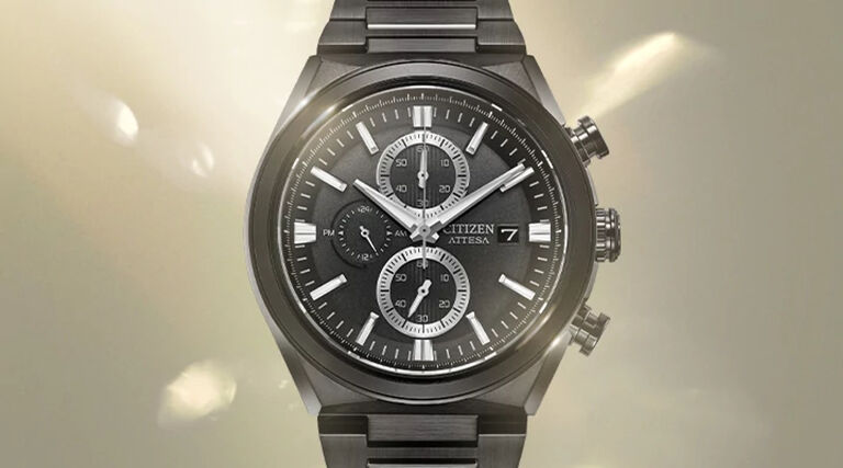 Men's chronograph watch banner, featuring model CA0835-61H.